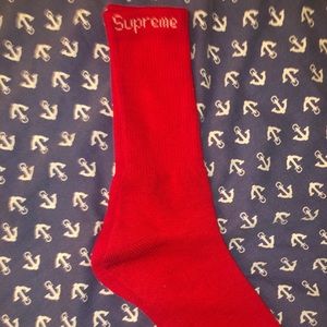 Supreme red socks